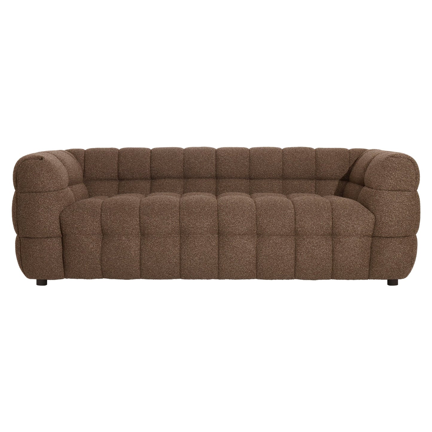 Goldenmart 5-Seater Boucle Sofa Set with Armless Chairs in Brown