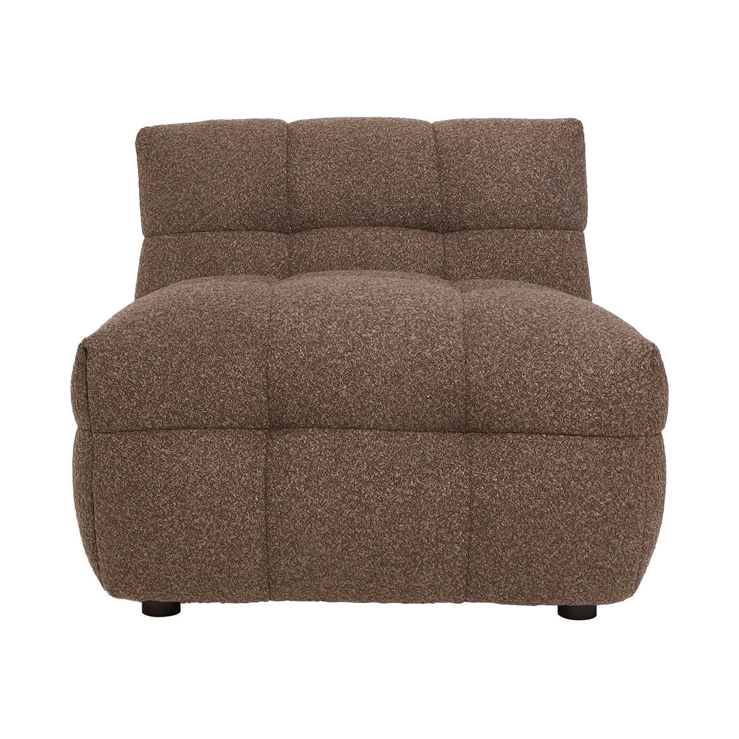 Goldenmart 5-Seater Boucle Sofa Set with Armless Chairs in Brown