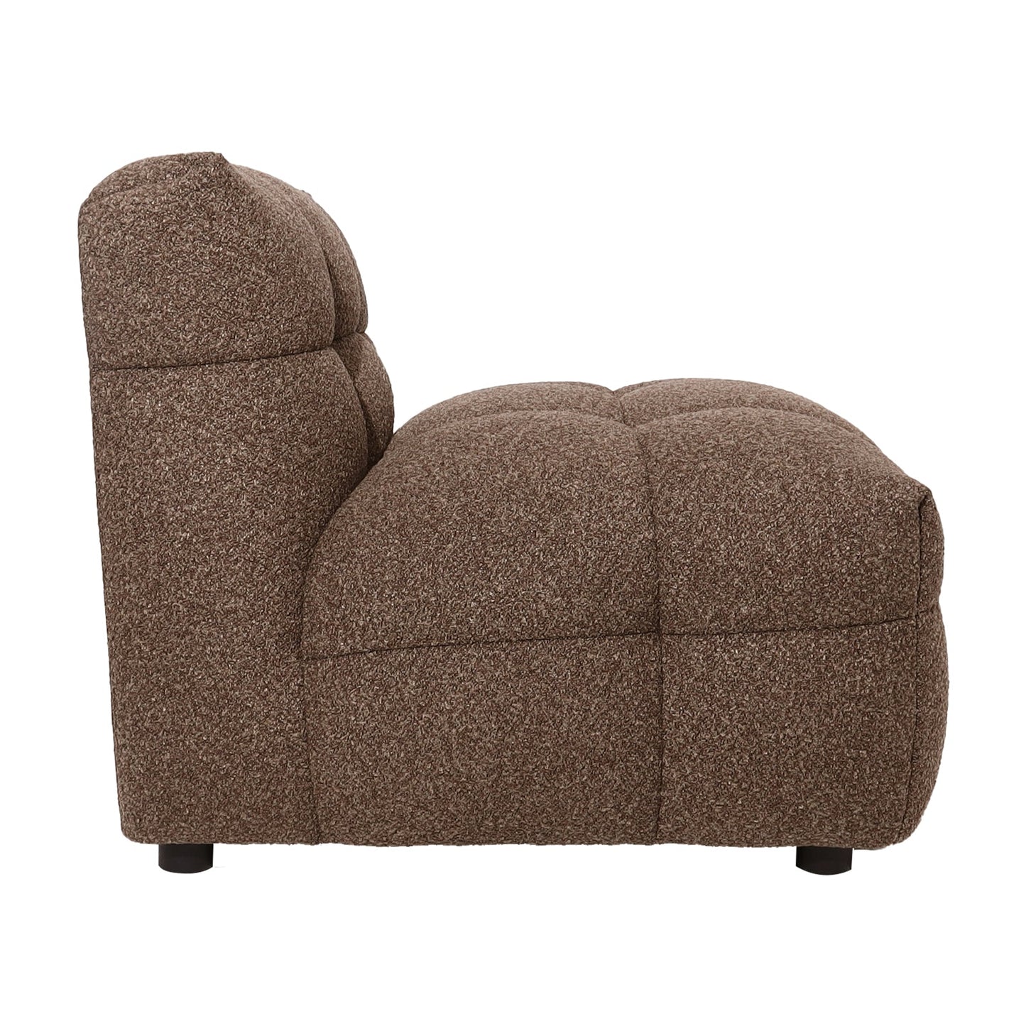 Goldenmart 5 Seater Boucle Sofa Set With Ottoman in Brown