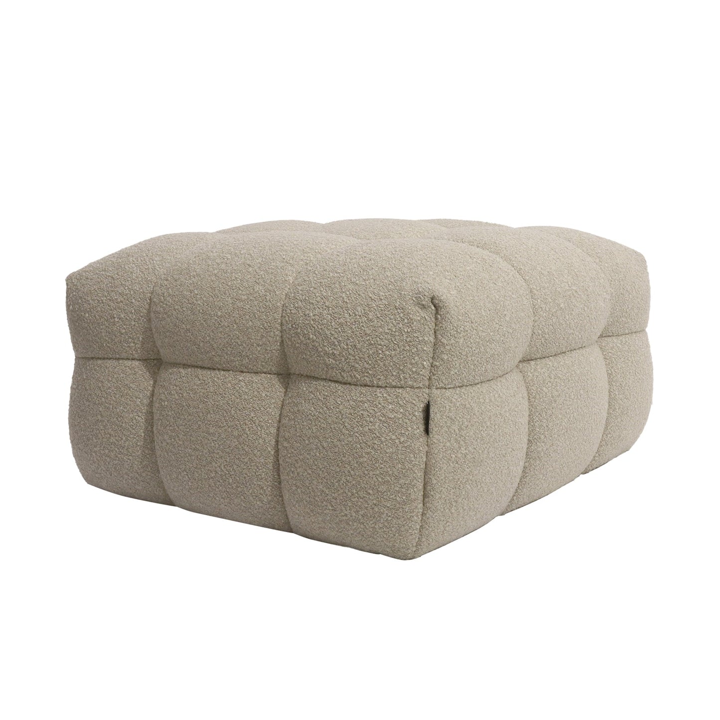 Goldenmart 5 Seater Boucle Sofa Set With Ottoman in Warm Beige