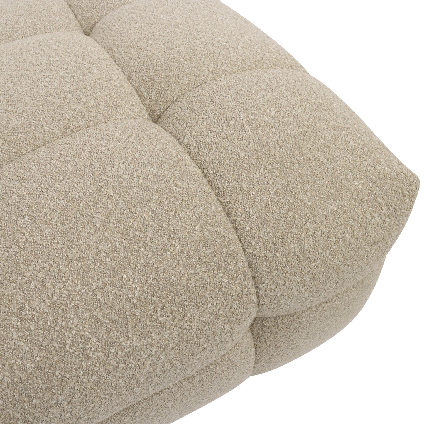 Goldenmart 5-Seater Boucle Sofa Set with Armless Chairs in Warm Beige