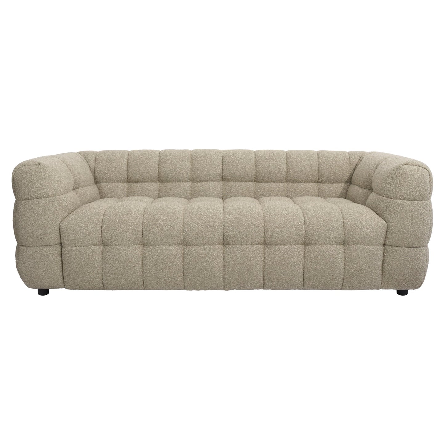 Goldenmart 5-Seater Boucle Sofa Set with Armless Chairs in Warm Beige