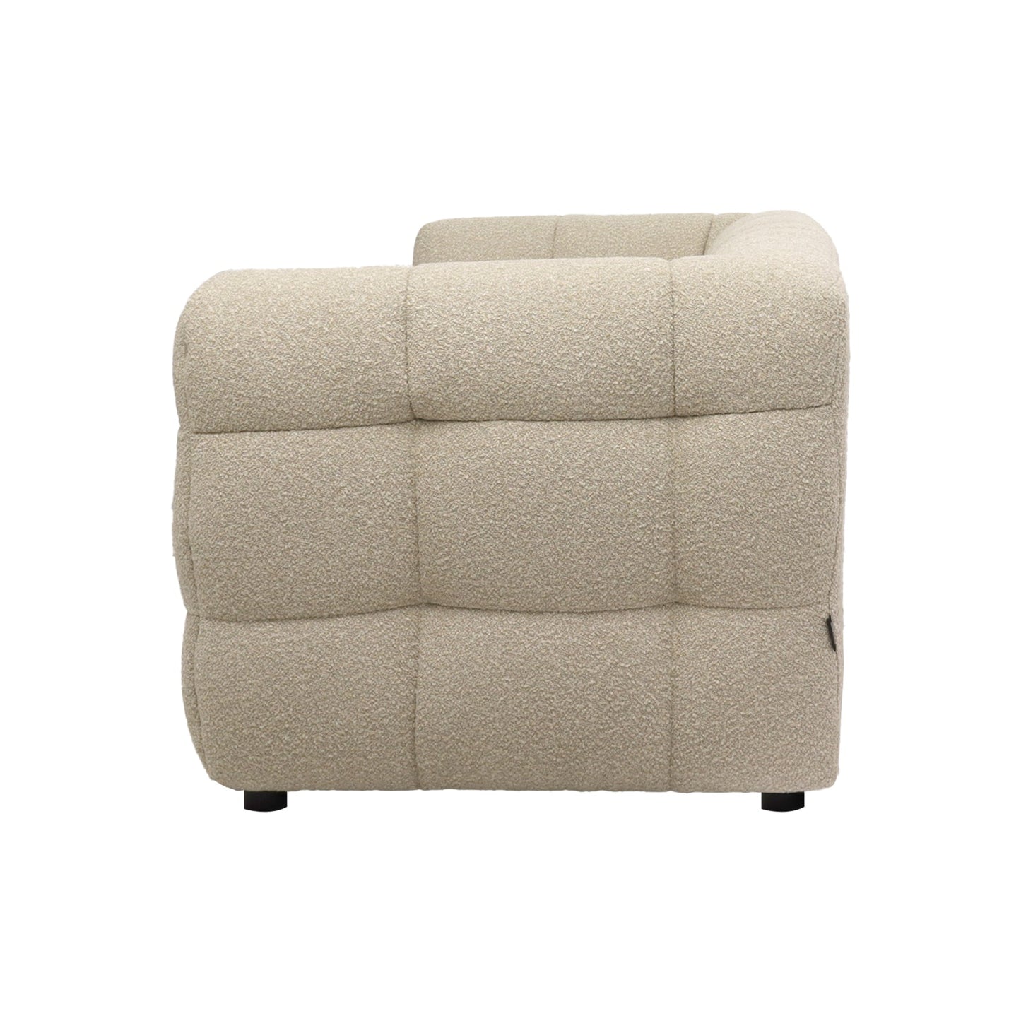 Goldenmart 5-Seater Boucle Sofa Set with Armless Chairs in Warm Beige