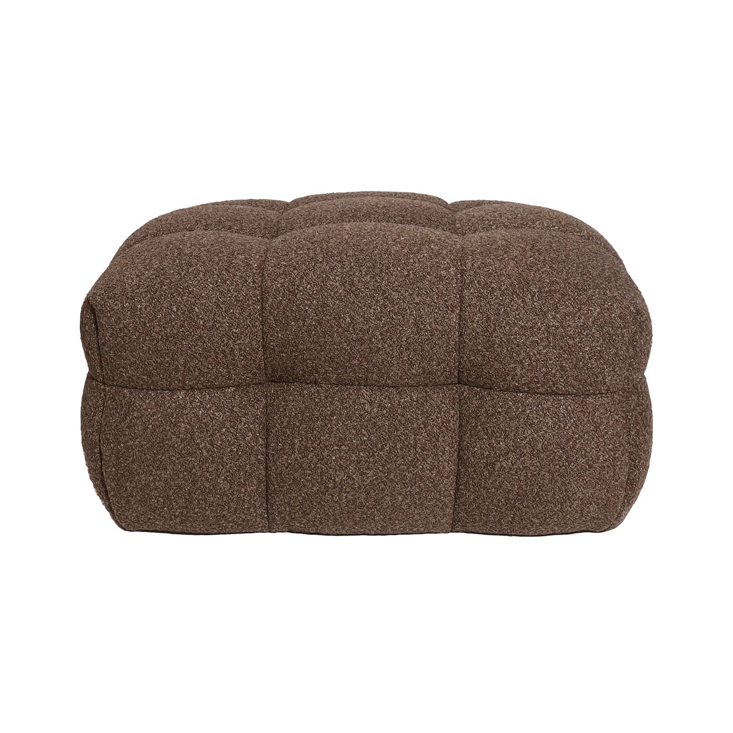 Goldenmart 5 Seater Boucle Sofa Set With Ottoman in Brown