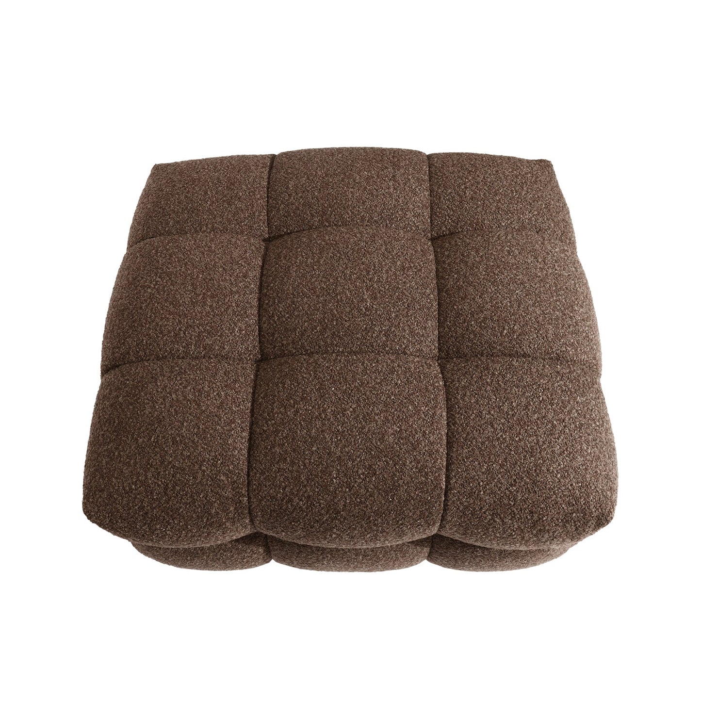 Goldenmart 5 Seater Boucle Sofa Set With Ottoman in Brown