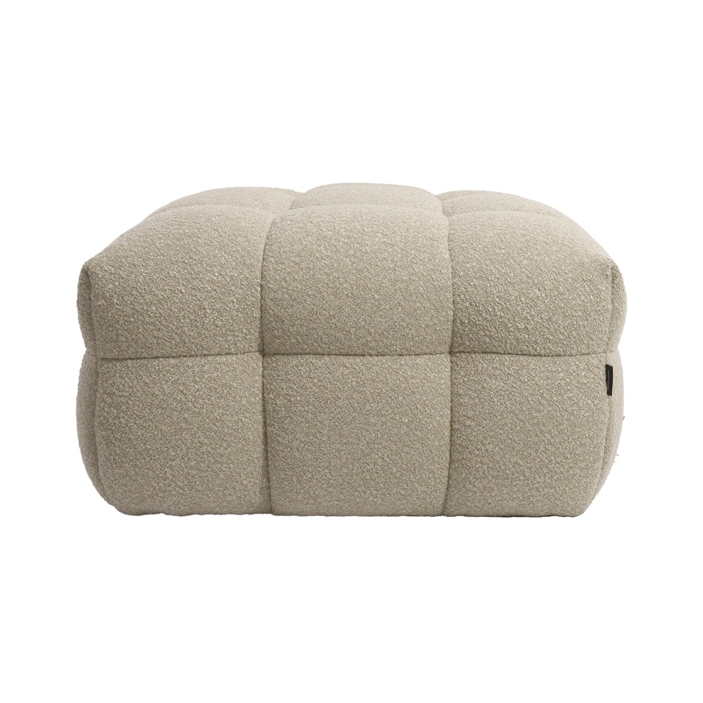 Goldenmart 5 Seater Boucle Sofa Set With Ottoman in Warm Beige